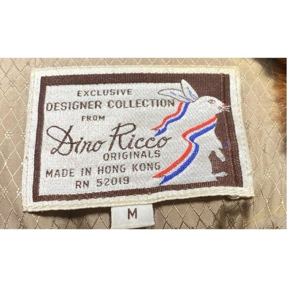 Dino Ricco Vtg Women's Brown Rabbit Fur Bomber Jacket, Size Medium, Timeless - Picture 3 of 6